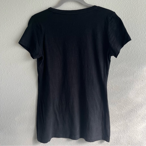 Merona black short sleeve beaded embellished neckline scoop neck tee - Picture 4 of 4